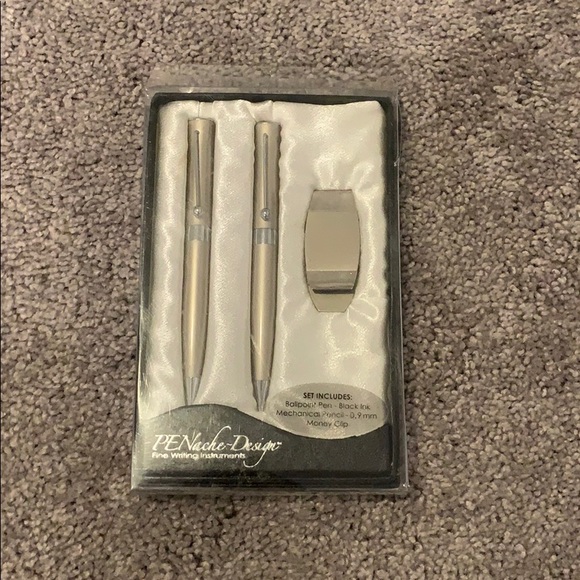 Pen, pencil, and money clip - Picture 1 of 4